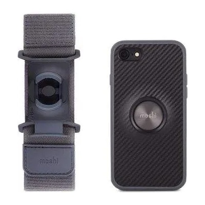 Moshi Running Kit - комплект удароустойчив кейс и спортна лента за ръката за iPhone 8, iPhone 7 (черен)