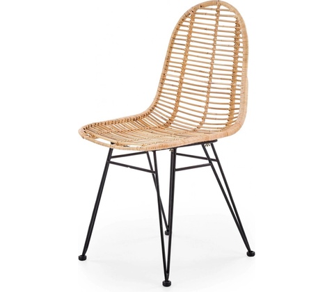 Halmar K337 čierna / rattan