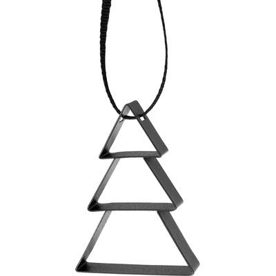 Stelton Коледна украса FIGURA 5, 5 см, коледна елха, мек черен, неръждаема стомана, Stelton (SN106011)