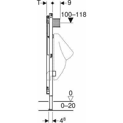 Geberit Duofix montážny prvok pre pisoár, 112-130 cm, univerzálne 111.616.00.1
