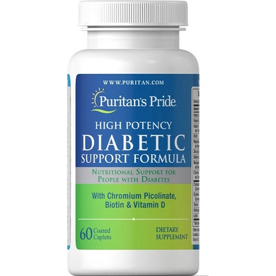 Puritan's Pride Zdravý metabolizmus cukru Diabetic Support Formula 60 Kapsúl