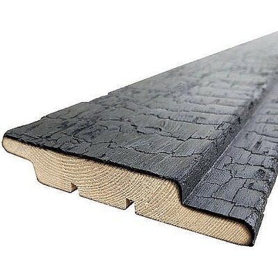 Fasádní palubky profil Z OPALOVANÝ SMRK 20 × 120 × 3000 mm | carbon