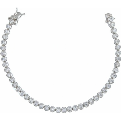 INFINITYSILVER Stříbrný zirkonový náramek Tennis 4mm bílé zirkony SB14034918