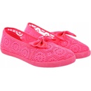 Detské čipkované baleríny s mašľou 6399