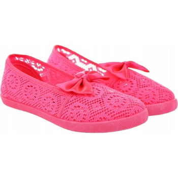 Detské čipkované baleríny s mašľou 6399