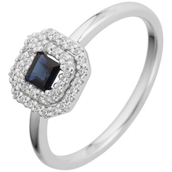 Burkhardt and Bischoff Пръстен от бяло злато с диаманти и сапфир Burkhardt & Bischoff 573284 (573284)
