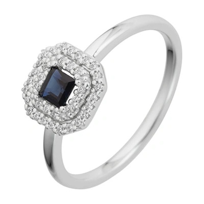 Burkhardt and Bischoff Пръстен от бяло злато с диаманти и сапфир Burkhardt & Bischoff 573284 (573284)