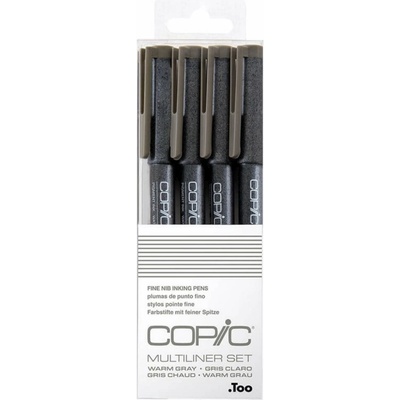 COPIC Technické linery COPIC, 4 ks šedé Warm