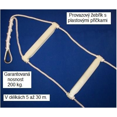 Provazový žebřík s plastovými příčkami – Zbozi.Blesk.cz
