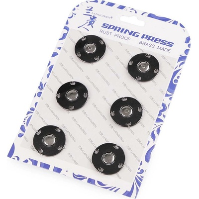 Designové patentky / druky Ø20 mm Varianta: 2 nikl černý, Balení: 6 pár 45019/91765/205955
