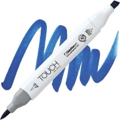 Lihová fixa TOUCH oboustranná Brush & Chisel, Brilliant blue (PB74)
