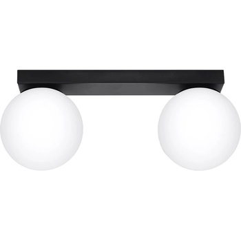 Sollux Черна лампа за таван със стъклен абажур ø 12 cm Umerta - Sollux (NL.1152)