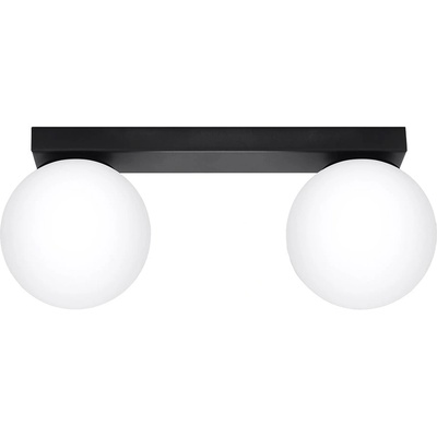 Sollux Черна лампа за таван със стъклен абажур ø 12 cm Umerta - Sollux (NL.1152)