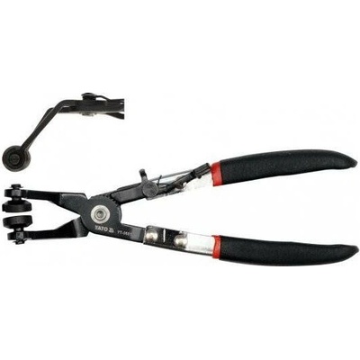 YATO Kliešte na samosvorné hadicové spony 230 mm 45°