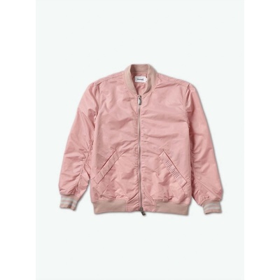 Diamond Panelled Bomber Jacket Pink