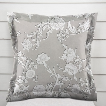 Biante M-021 s lemom zámocké kvety na sivobéžovom 40 x 40 cm