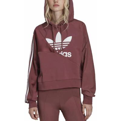 Adidas Originals Adicolor Split Trefoil Hoodie Dark Burgundy