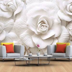 Decono Фототапет 3d Бели Рози