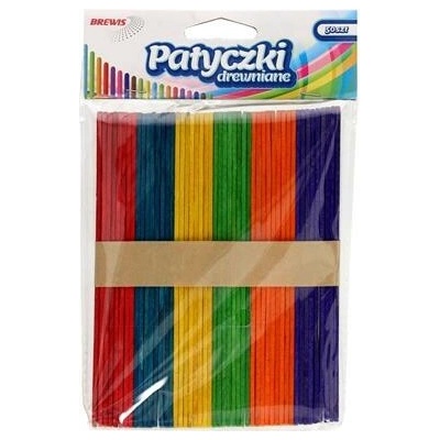 Brewis Dřívka barevná 14 cm 50 ks