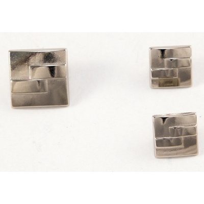 Kovový gombík - strieborná - rozmer 1,3 cm x 1,3 cm