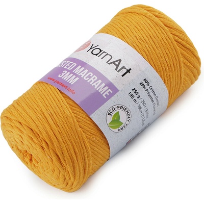 Pletací příze Twisted Macrame 250 g rozčesávací Varianta: 17 (796) hořčicová, Balení: 1 ks 50207/122897/274165