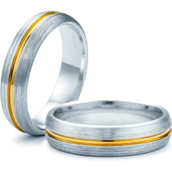 Image 1 of SAVICKI Сватбени халки: двуцветно злато, кръгли. 5 мм