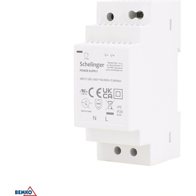 Schelinger napájecí zdroj na DIN lištu 24 V 30 W BM-A21-LDD030-2P-24V