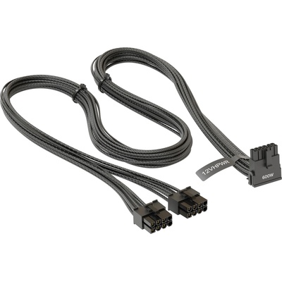 Seasonic Модулен кабел Seasonic Modding Cable 600W Black 90 degree PCIe 5.0 12VHPWR - SS-2x8P-90-12V-2x6-600-BK (4711173878360)