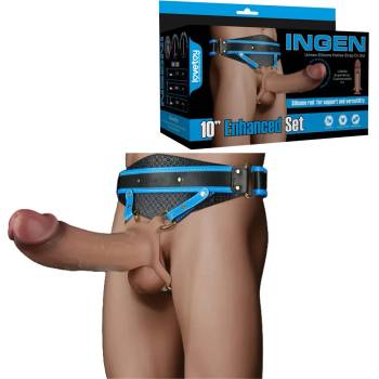 Image 1 of Унисекс страп-он с реалистично дилдо, 23, 6см. - Ingen Set Brown L/XL/XXL (LVTOY00812)