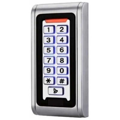 Вандалоустойчива RFID 125kHz система за контрол на достъп с клавиатура и чип метални бутони