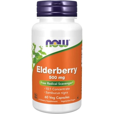 NOW NOW Elderberry 500mg, 60 Veg Capsules