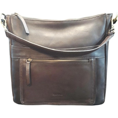 Gianni Conti dámská kožená kabelka přes rameno tmavě 4704554 dark brown hnědá
