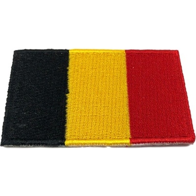 Vlajka, vyšívaná, zažehľovacia, Belgicko