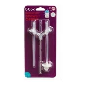 b.box Set of 2 spare straw and toothbrush for new B. Box water bottle