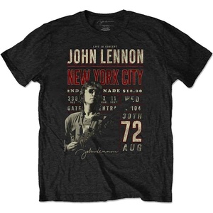 John Lennon New York City '72 Black L Риза (JLECOTS01MB03)