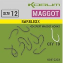 Korum Xpert Maggot Hooks Barbless vel.12 10 ks