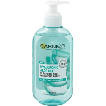 Garnier Почистващ гел за лице с органично Алое вера и хиалуронова киселина, 200мл