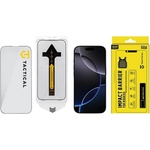 Tactical iPhone 17 TACTICAL TACTICAL IMPACT BARRIER FOR ROOKIES 5D стъклено защитно фолио за екран, 9H + допълнителна рамка, ЧЕРНО 57983122327 (57983122327)