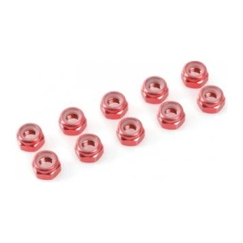 Revtec Самозаключваща се гайка m4 алуминий червена (10)