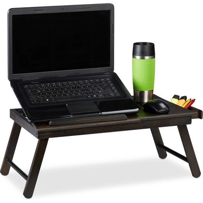 Stolík na notebook do postele Bambusový hnedý, RD3243