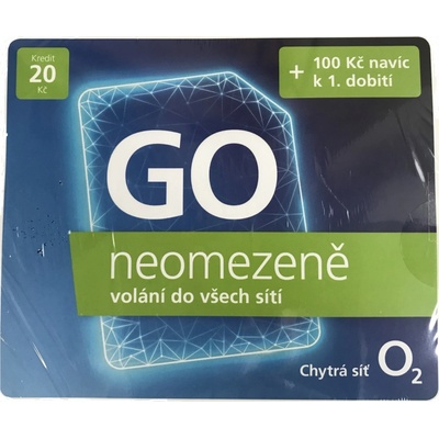 O2 GO SIM KARTA - kredit 25,- Kč Tarif PŘEDPLADENKA – Zboží Živě