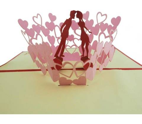 3D přání - Valentýn - pár