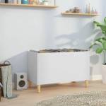 vidaXL Шкаф за грамофонни плочи бял 74, 5x38x48 см инженерно дърво (831957)