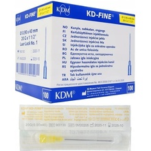 KD-FINE Injekčná ihla20 G 0,90 x 40 mm žltá 100 ks