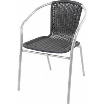Linder Exclusiv Zahradní židle RATAN Stříbrná/Černá