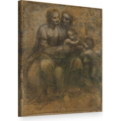Obraz na plátne VIRGIN AND CHILD WITH SAINT ANNE– Leonardo Da Vinci - 60x80 cm