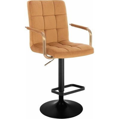 LuxuryForm Design Verona Gold Velur na čiernom tanieri medová