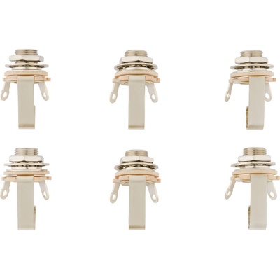 Fender 1/4" 2-Conductor Guitar Output Jack 6-pack (0021956649)