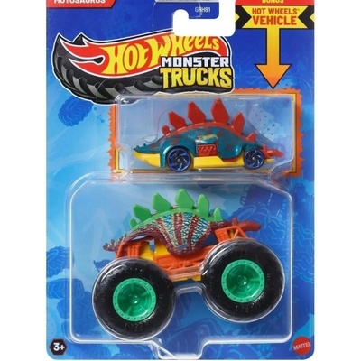 Mattel Hot Wheels Monster Trucks Motosaurus 2 Pack