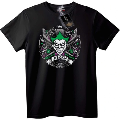 NOONEBRAND Тениска с Joker и дизайн HaHaHa - 2XL, Black